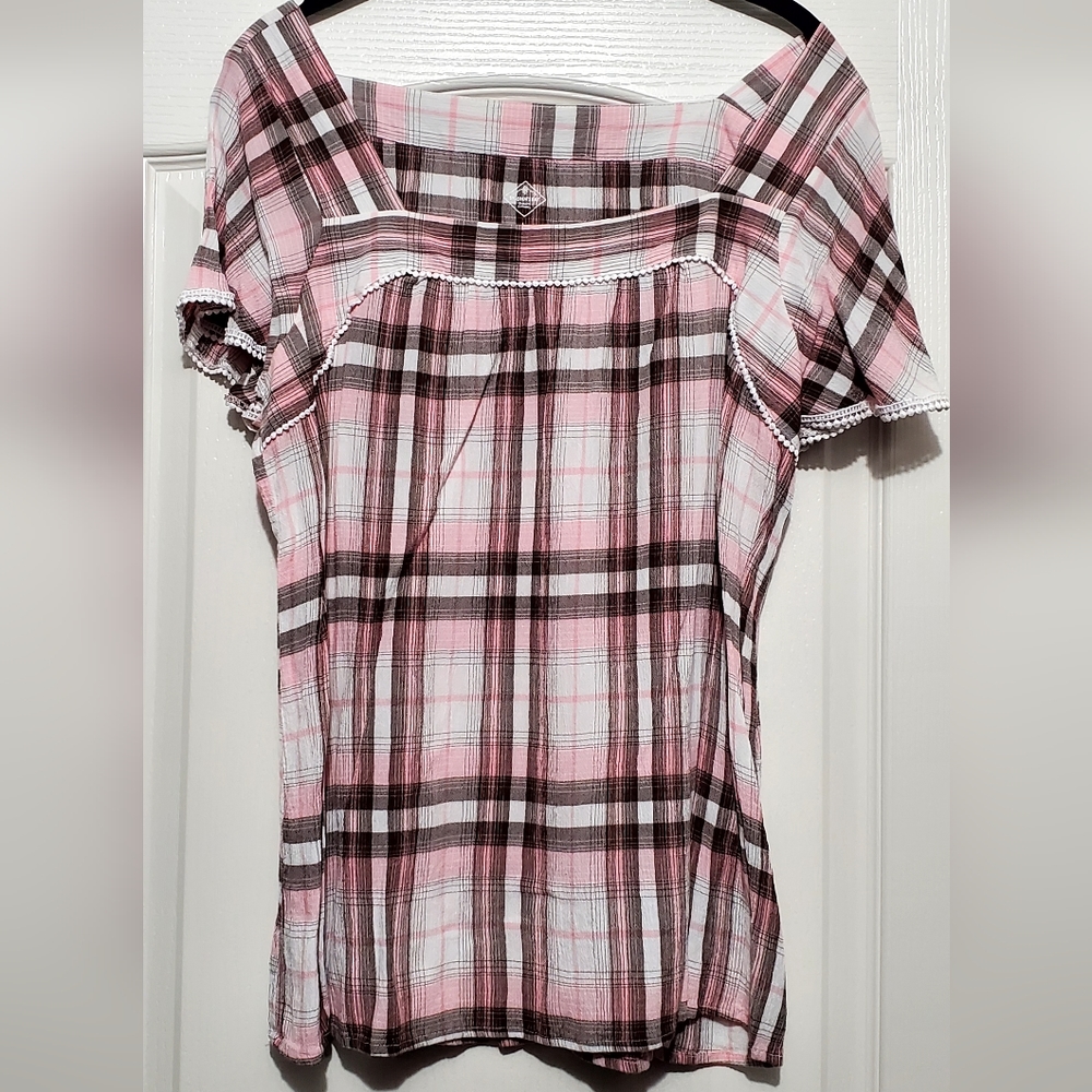 St. John's Bay Plaid Blouse